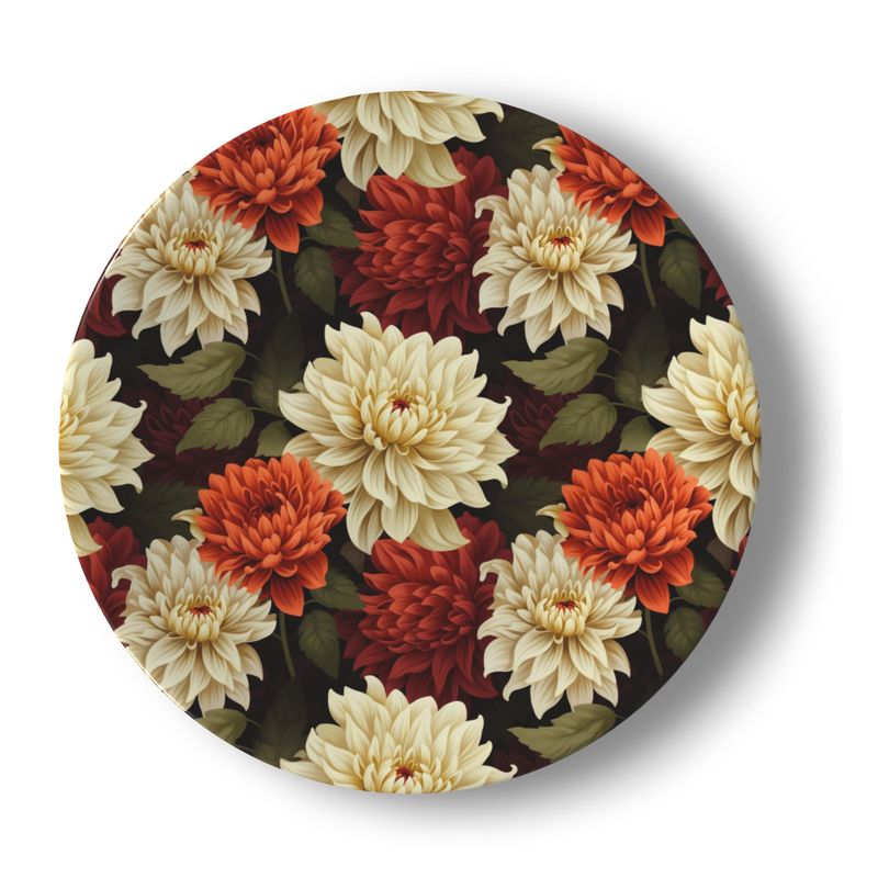 Dahlia Flowers Wall Plate – Rizzlly