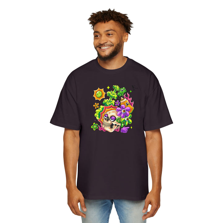 Skull & Floral Oversized Tee