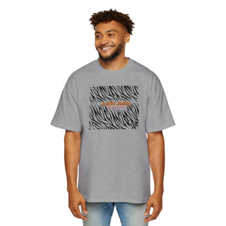 Trendy Oversized Zebra Print Tee for Men - Casual Streetwear