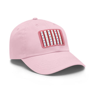 Patriotic Dad Hat with Leather Patch – Perfect for Celebrations and Everyday Style