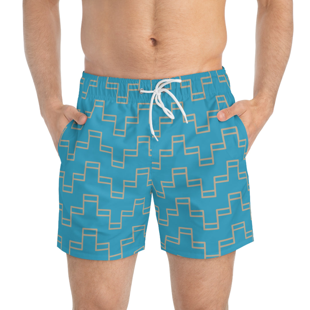 Med Blue Swim Trunks