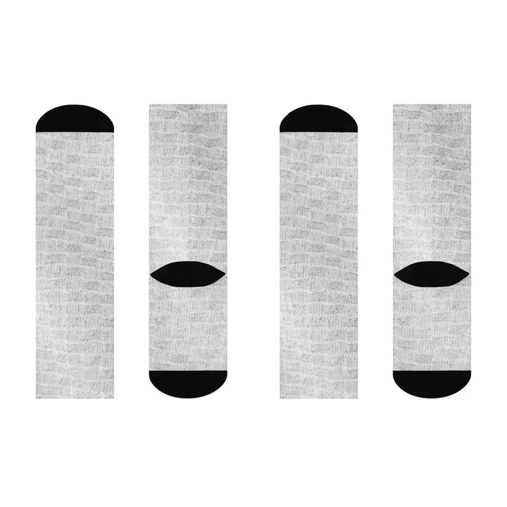 Smooth Grey Crew Socks
