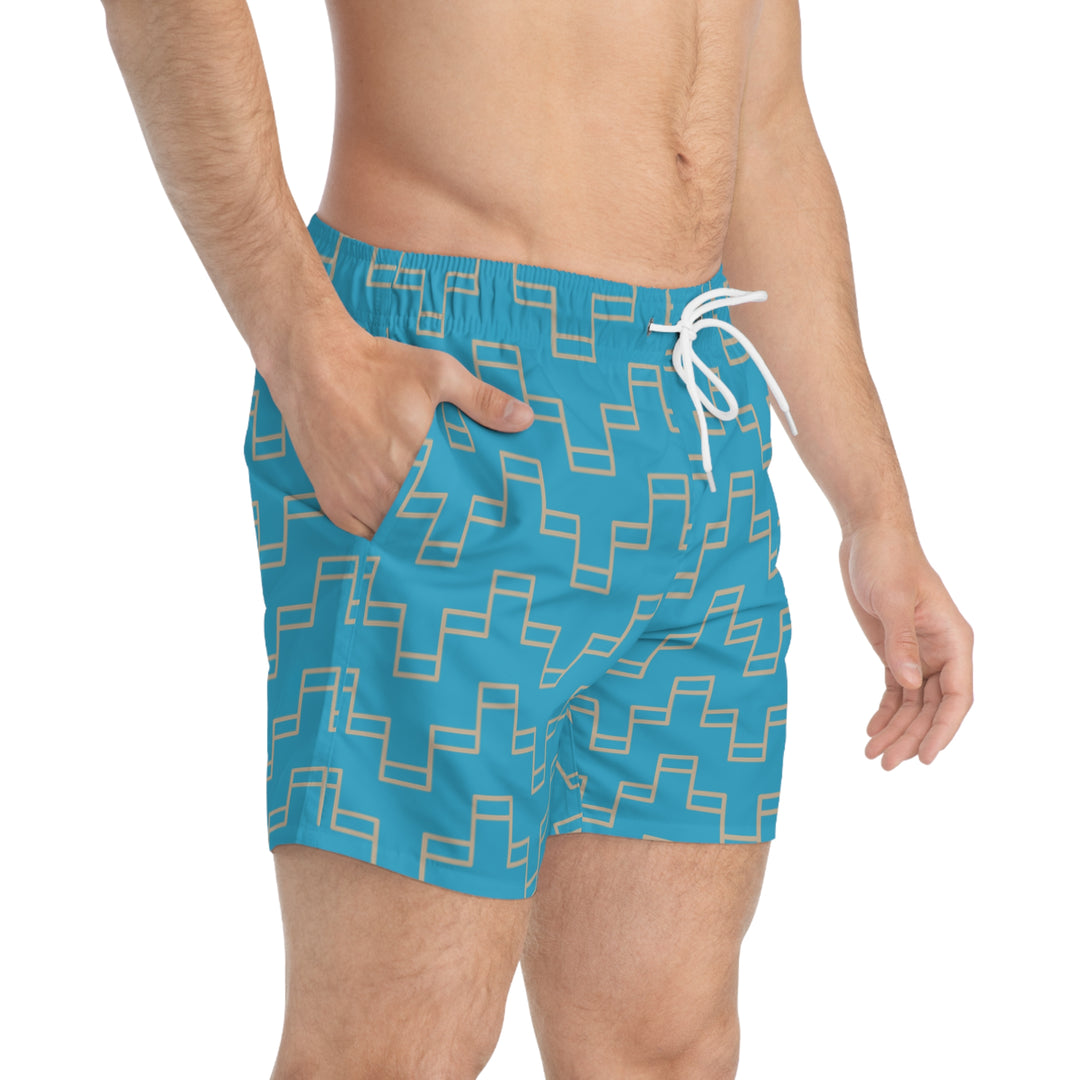 Med Blue Swim Trunks