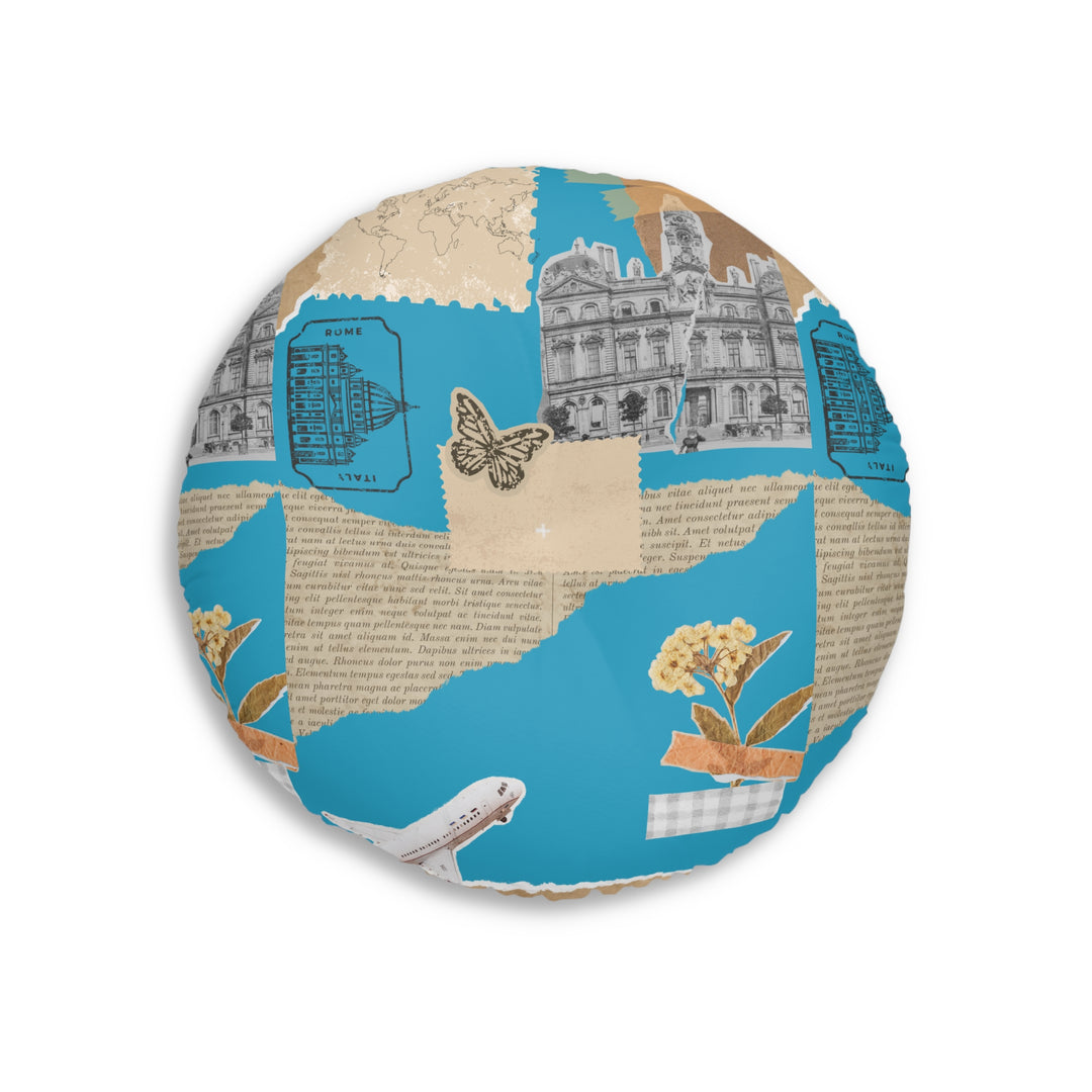 France Tufted Floor Pillow, Round
