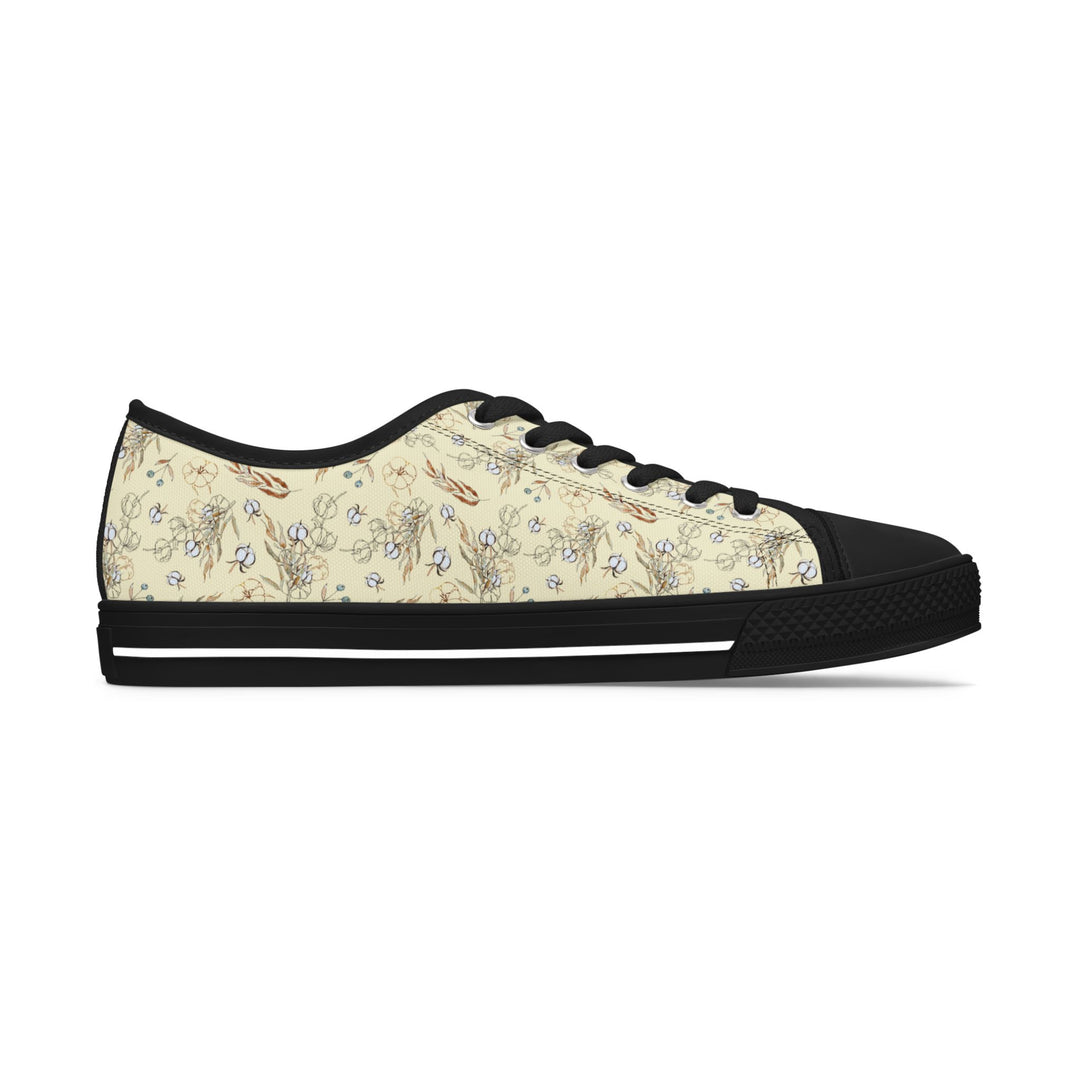 Rizzlly Low Top Sneakers - Beige Floral - Rizzlly