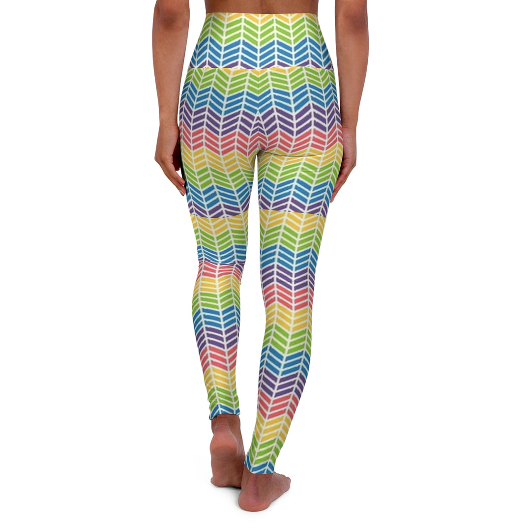 Rainbow High Waisted Yoga Leggings
