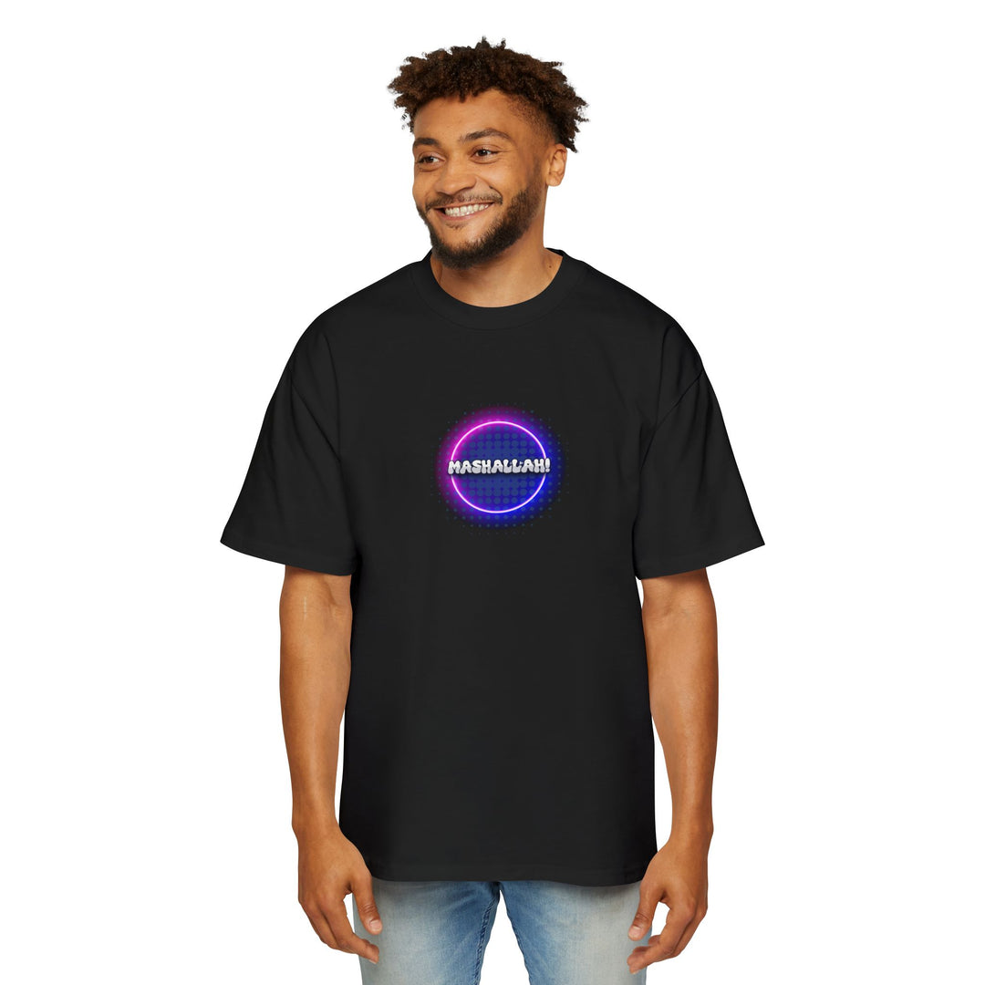 Graphic Oversized Tee - 'Mashallah' Design for Casual Style - Rizzlly