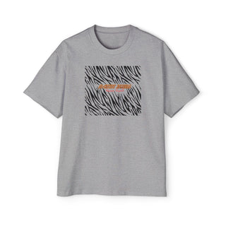 Trendy Oversized Zebra Print Tee for Men - Casual Streetwear