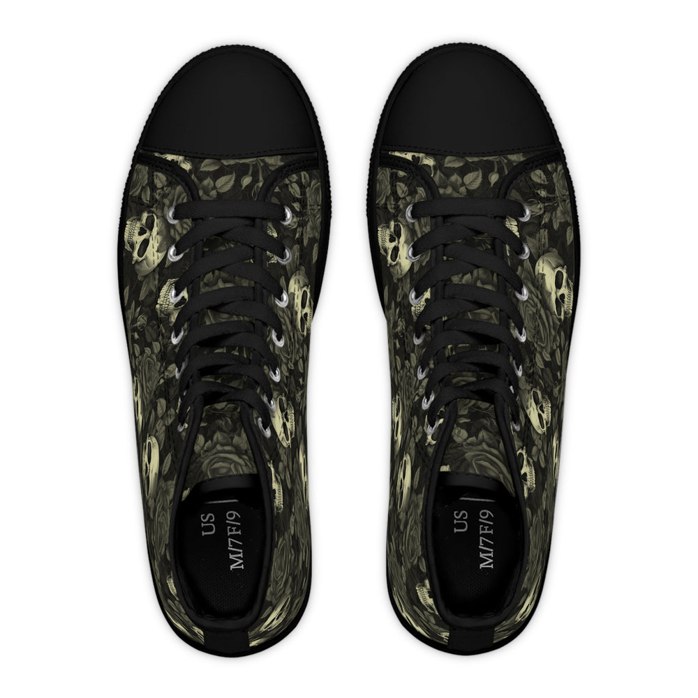 Rizzlly Gothic Skull High Top Sneakers - Rizzlly