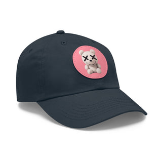 Dad Hat - Teddy Bear Leather Patch Embroidered Cap