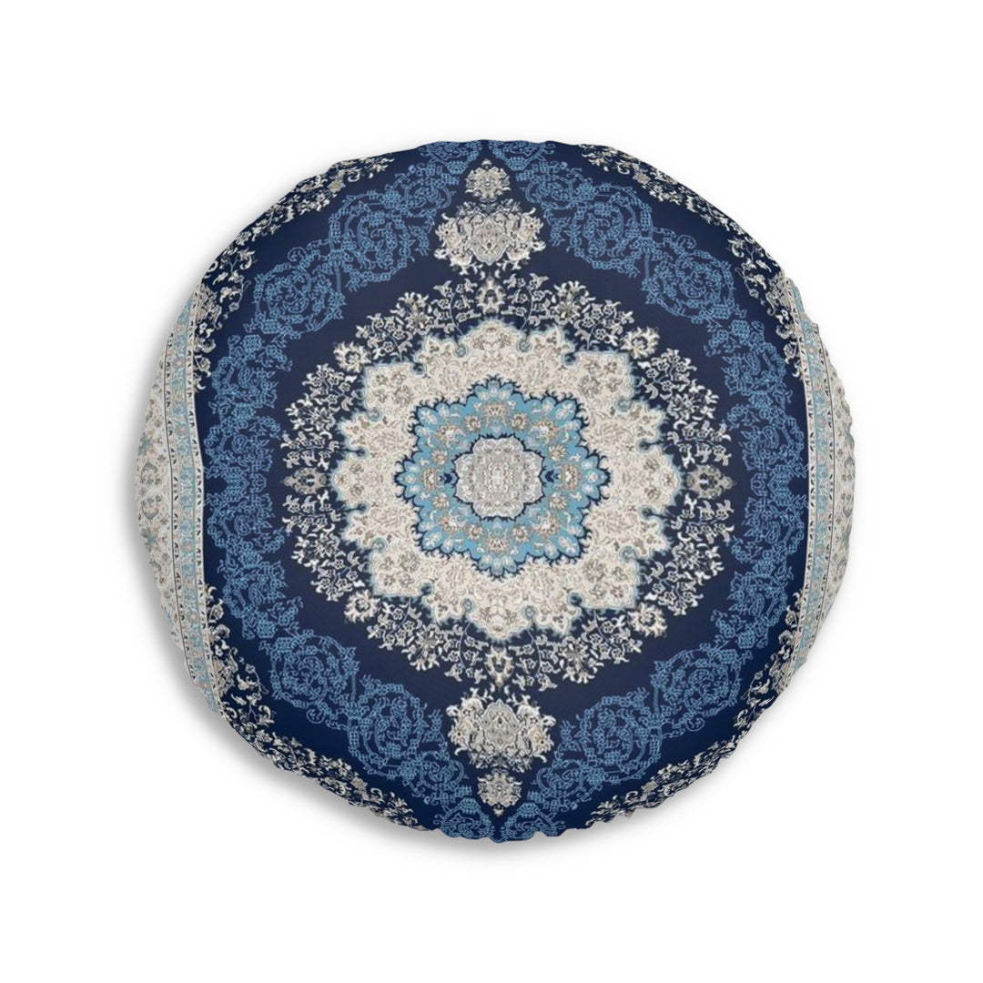 Boho Blue Tufted Floor Pillow