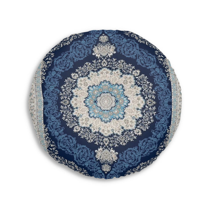 Boho Blue Tufted Floor Pillow