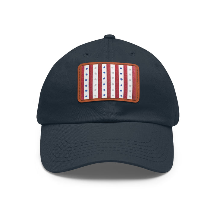 Patriotic Dad Hat with Leather Patch – Perfect for Celebrations and Everyday Style - Rizzlly