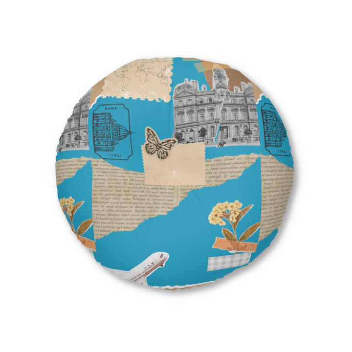 France Tufted Floor Pillow, Round
