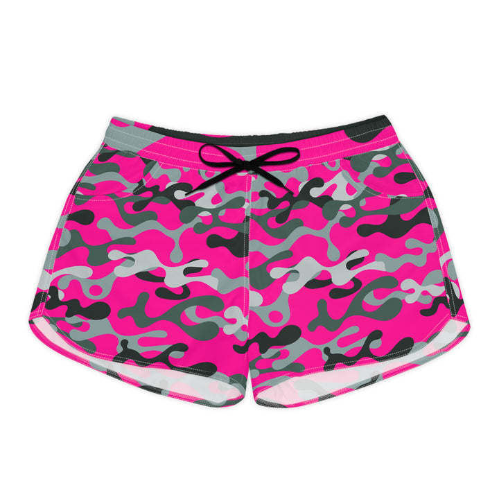 Vibrant Pink Camo Casual Shorts