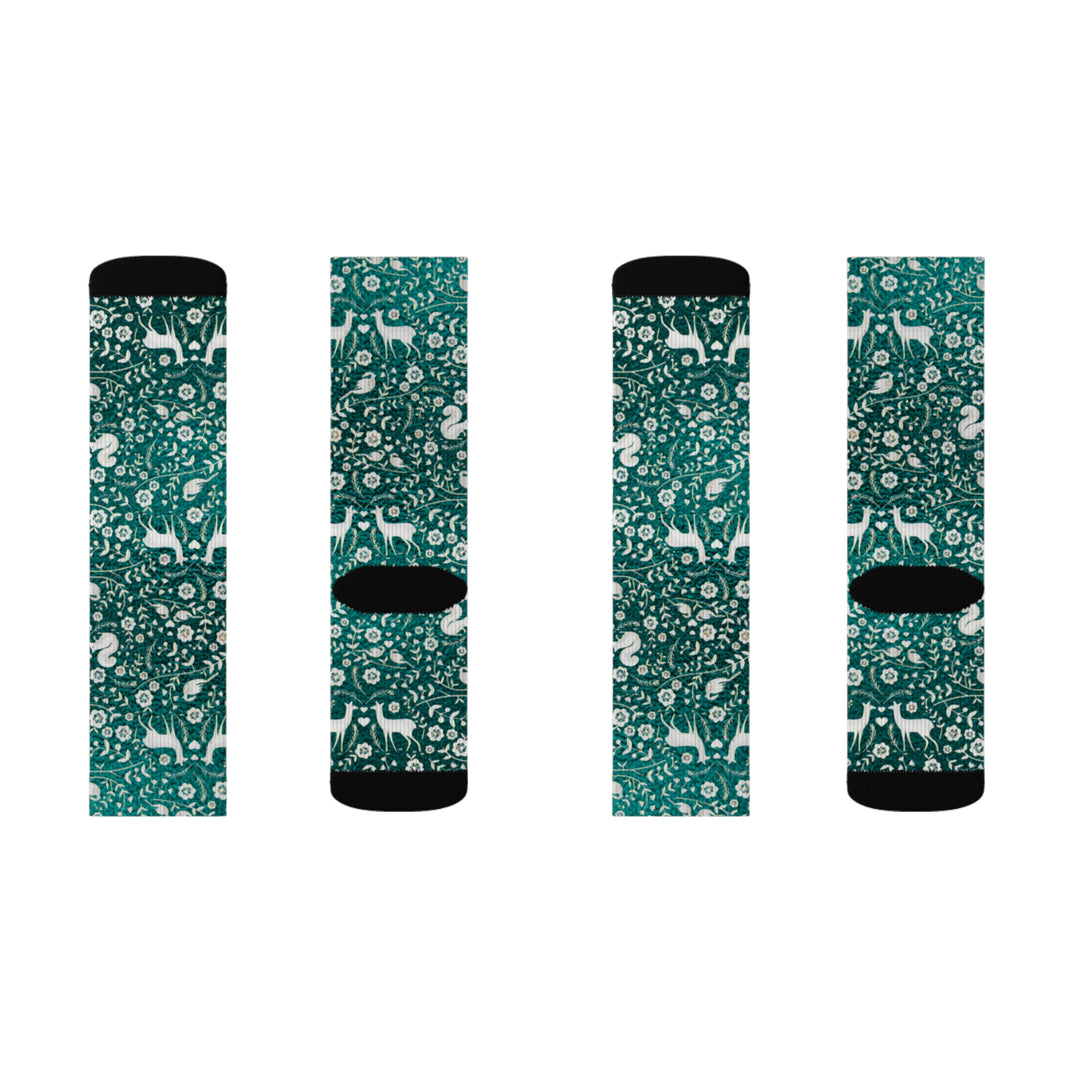 Whimsical Floral Sublimation Socks