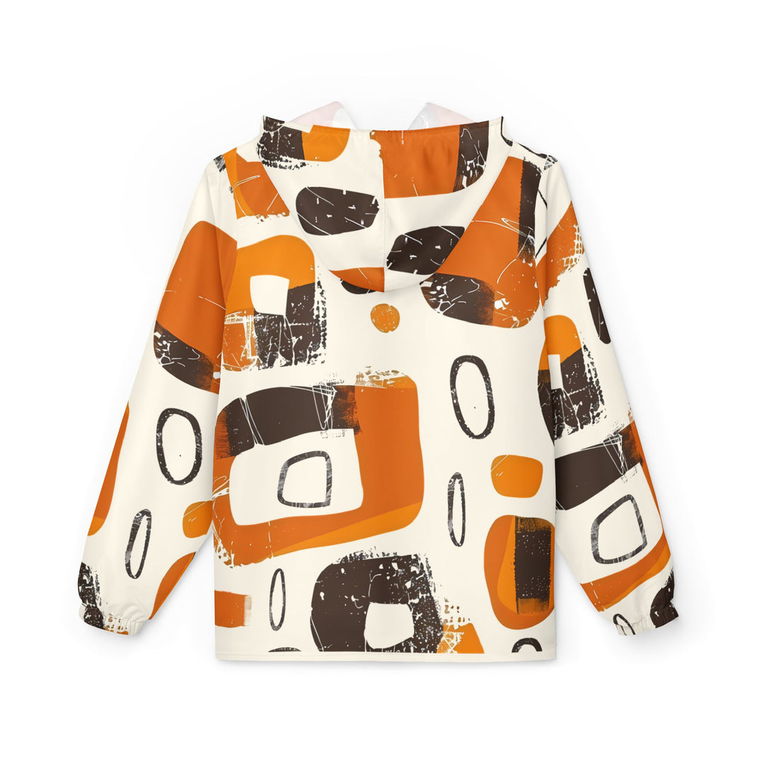 Abstract Creamy Windbreaker Jacket