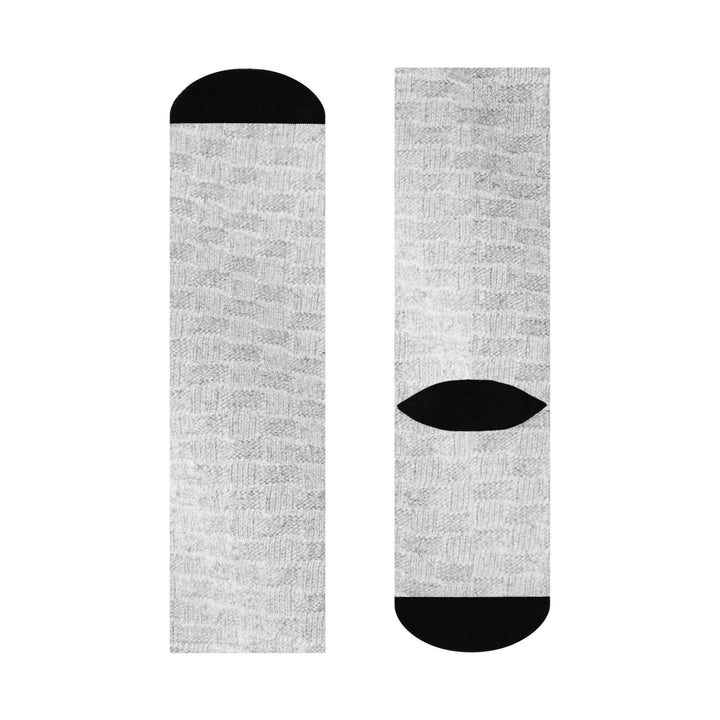 Smooth Grey Crew Socks
