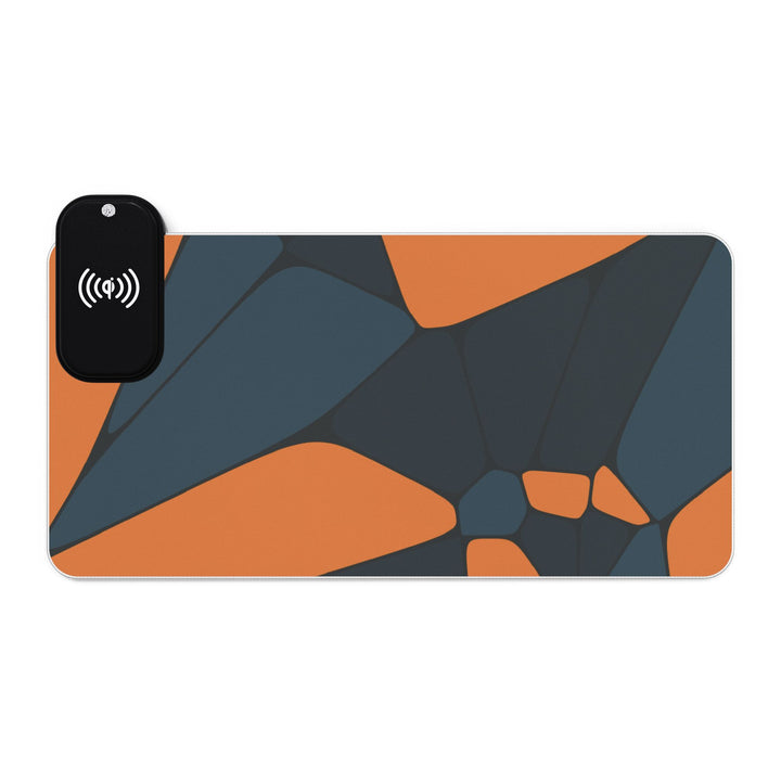 LED Voronoi Gaming Mouse Pad, Wireless Charging