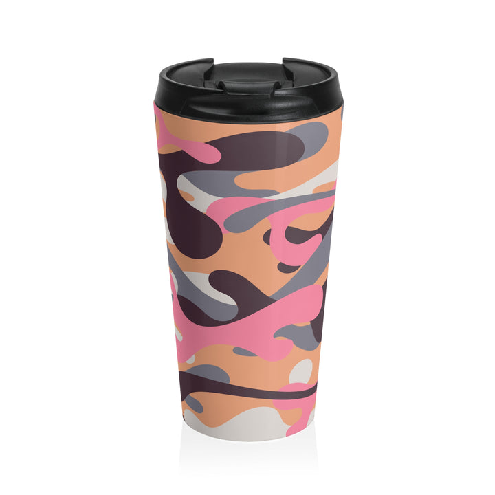 Stylish Pink Camo Stainless Steel Travel Mug