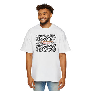 Trendy Oversized Zebra Print Tee for Men - Casual Streetwear