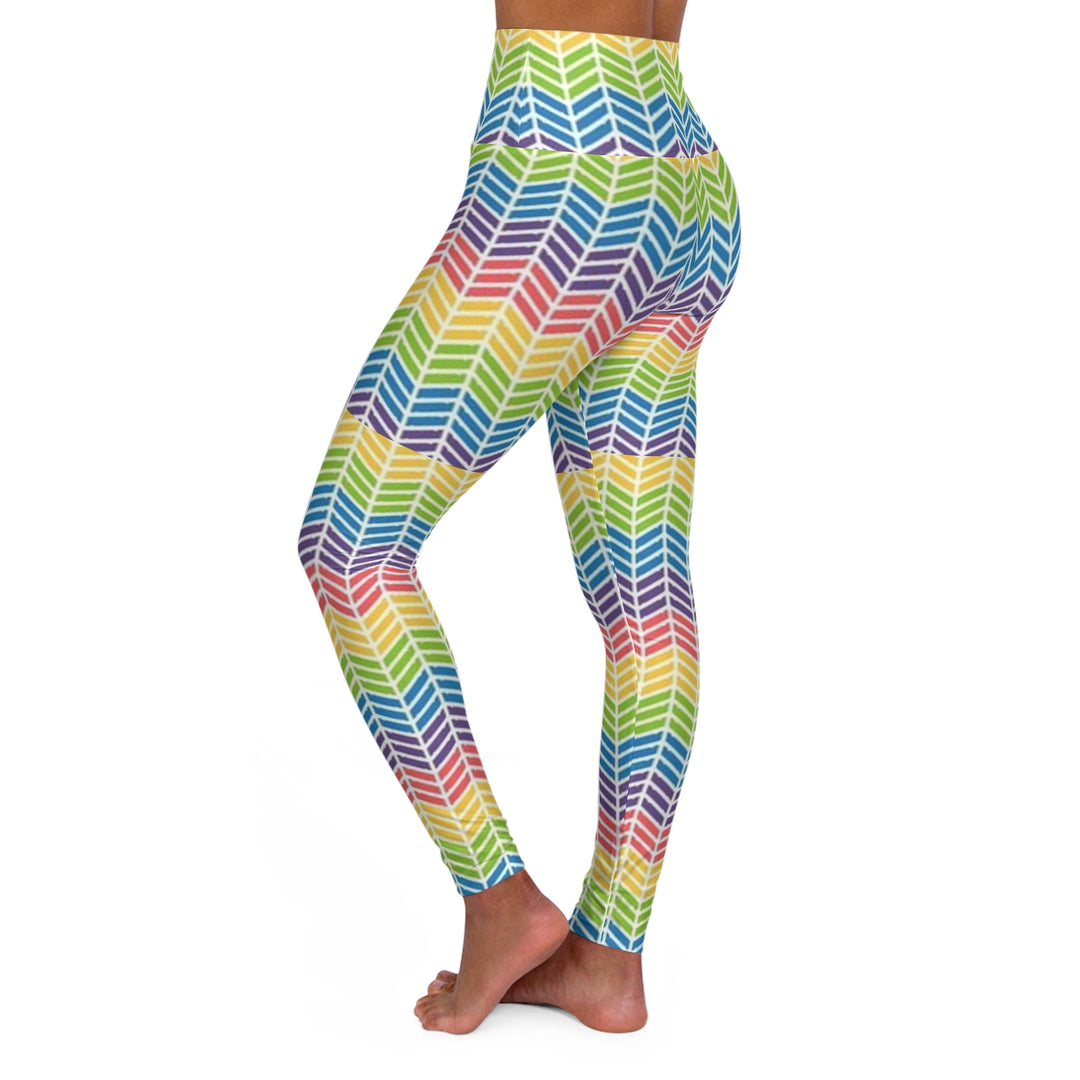 Rainbow High Waisted Yoga Leggings