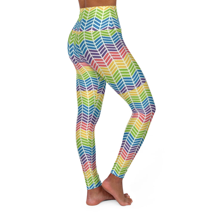 Rainbow High Waisted Yoga Leggings