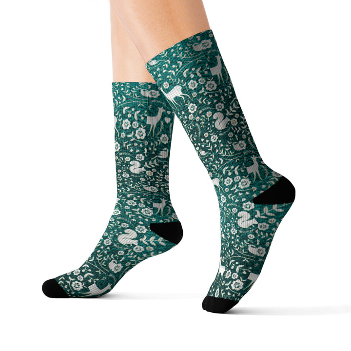 Whimsical Floral Sublimation Socks