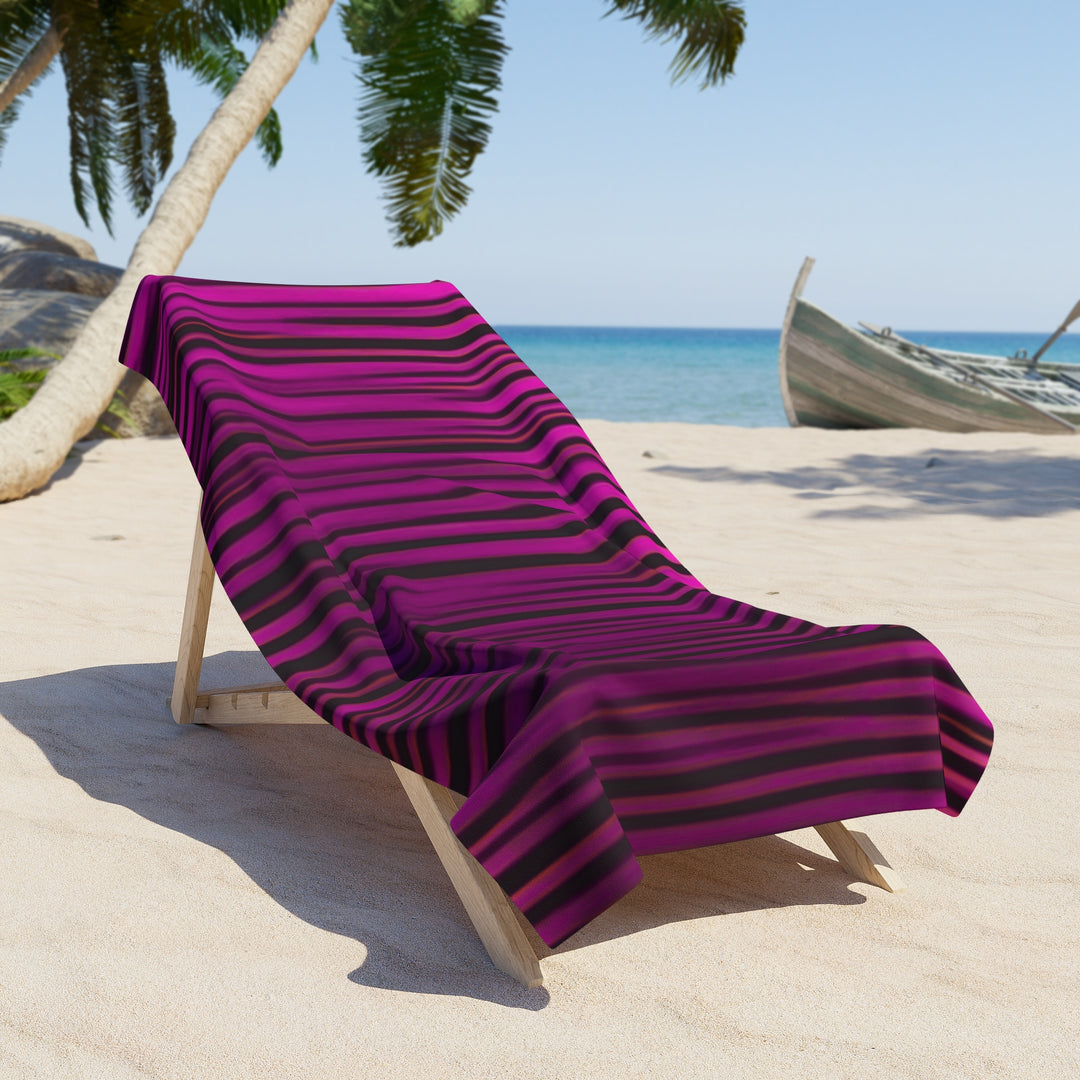 Vibrant Striped Beach Towel