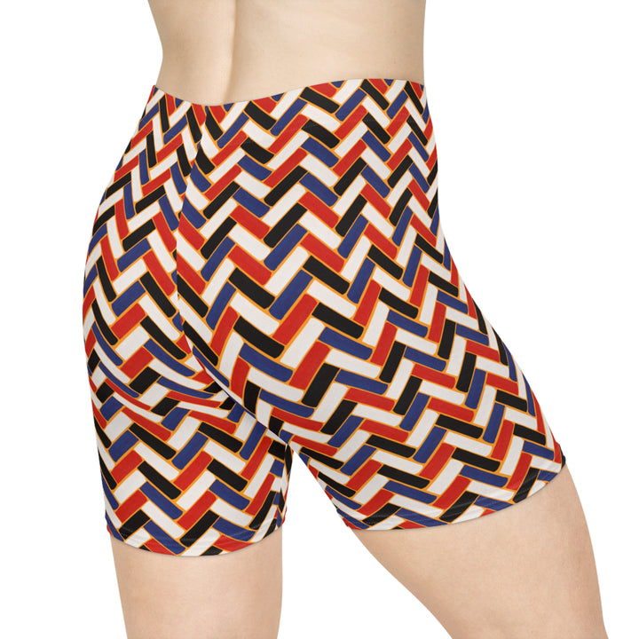 Zig Zag Colorful Biker Shorts