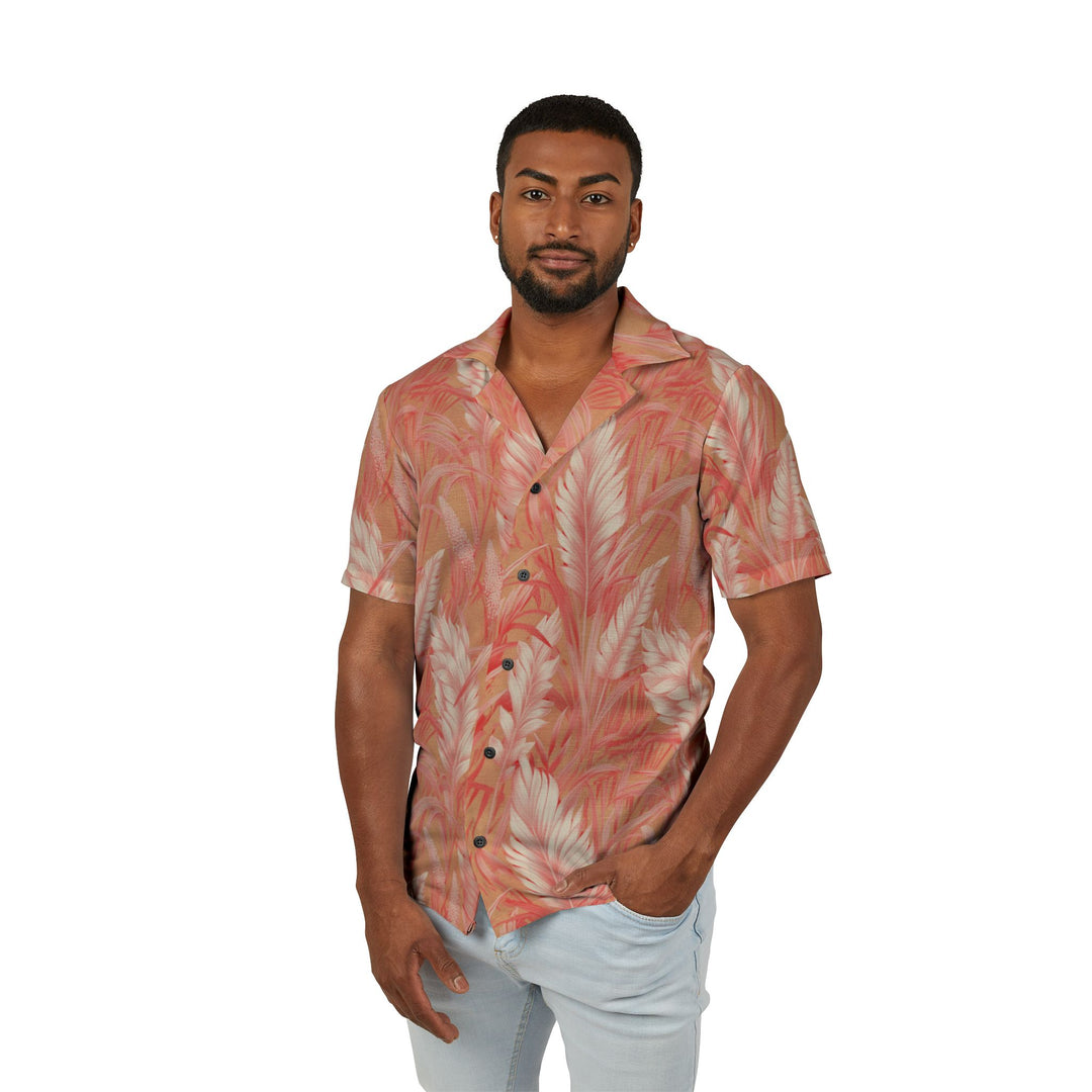 Coral Hawaiian Camp Shirt