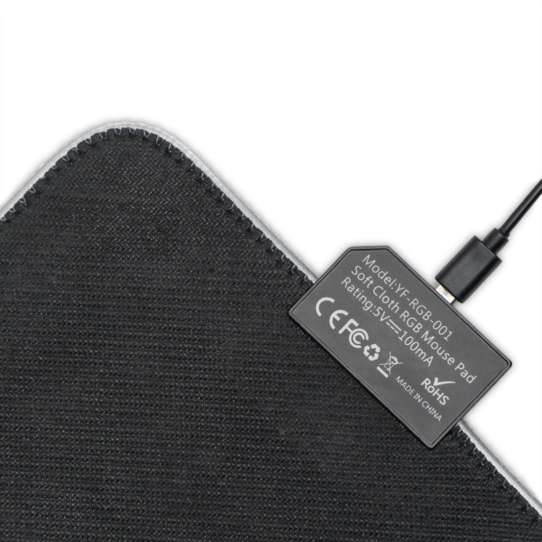 LED Gaming Mouse Pad with Dynamic Wave Design
