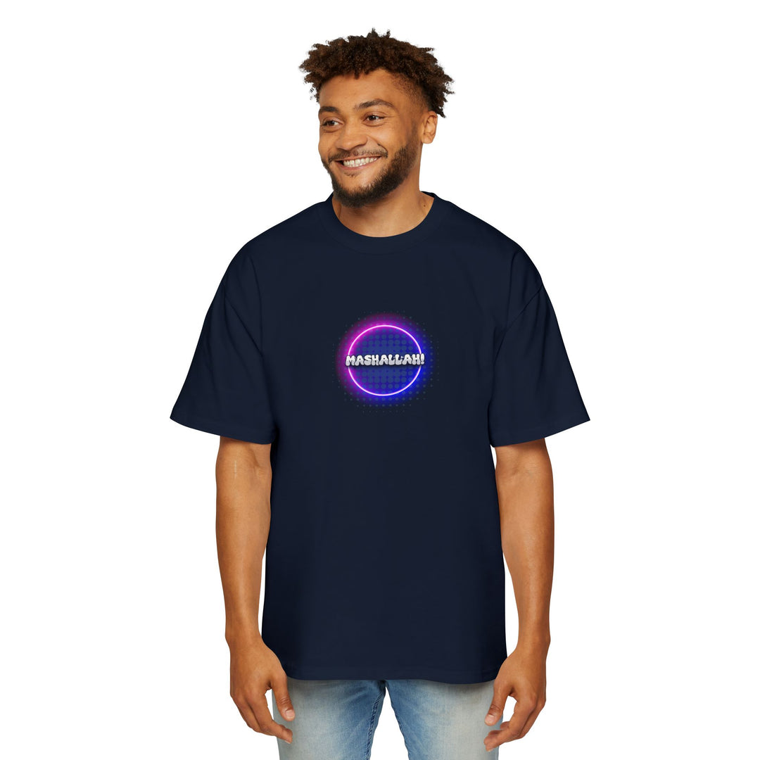 Graphic Oversized Tee - 'Mashallah' Design for Casual Style - Rizzlly