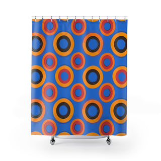 Vibrant Geometric Shower Curtain for Colorful Bathrooms