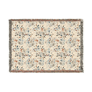 Bohemian Floral Woven Blanket – Cozy Home Décor for All Occasions