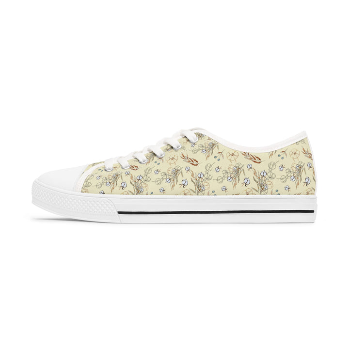Rizzlly Low Top Sneakers - Beige Floral - Rizzlly