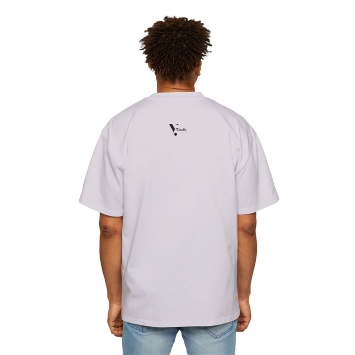 Men's Heavy Oversized Tee - Skull & Floral Design T-Shirt - Rizzlly