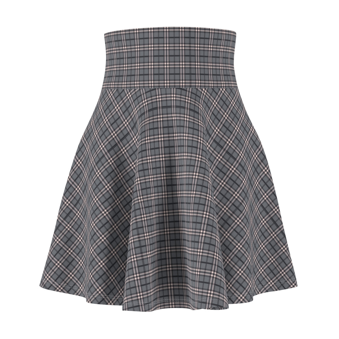 Plaid High-Waist A-Line Skirt - Rizzlly