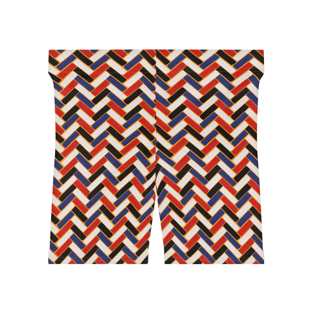 Zig Zag Colorful Biker Shorts