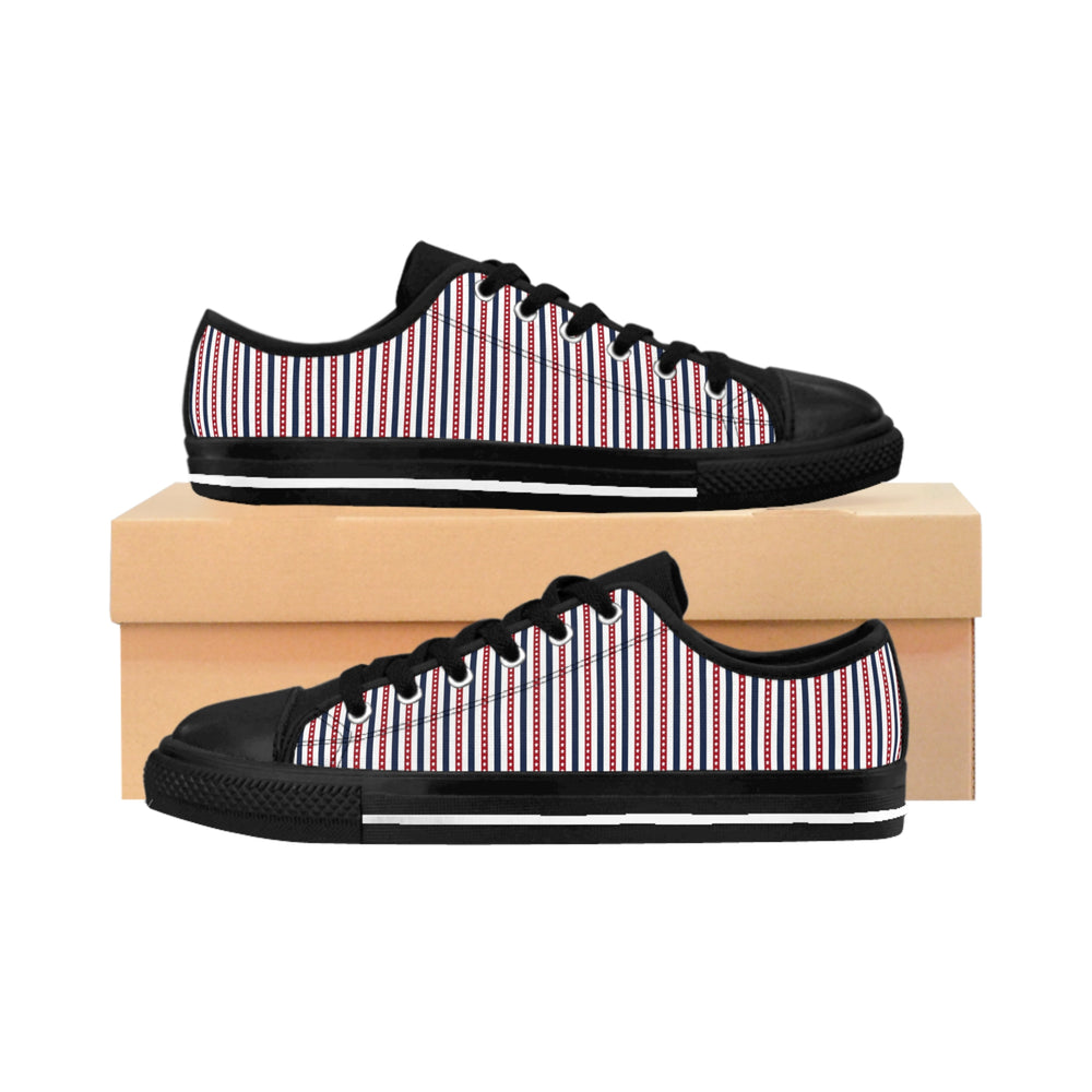 Stylish Striped Sneakers - Trendy Casual Footwear for Everyday Wear - Rizzlly