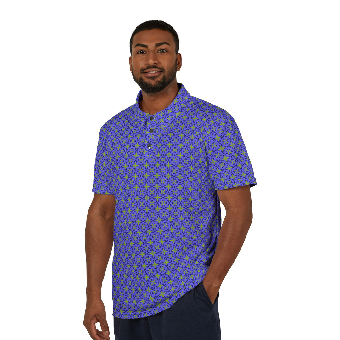 Blue Checked Polo Shirt