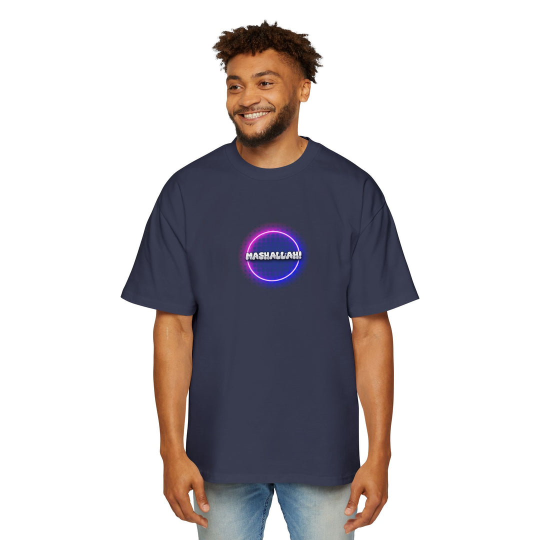 Graphic Oversized Tee - 'Mashallah' Design for Casual Style - Rizzlly