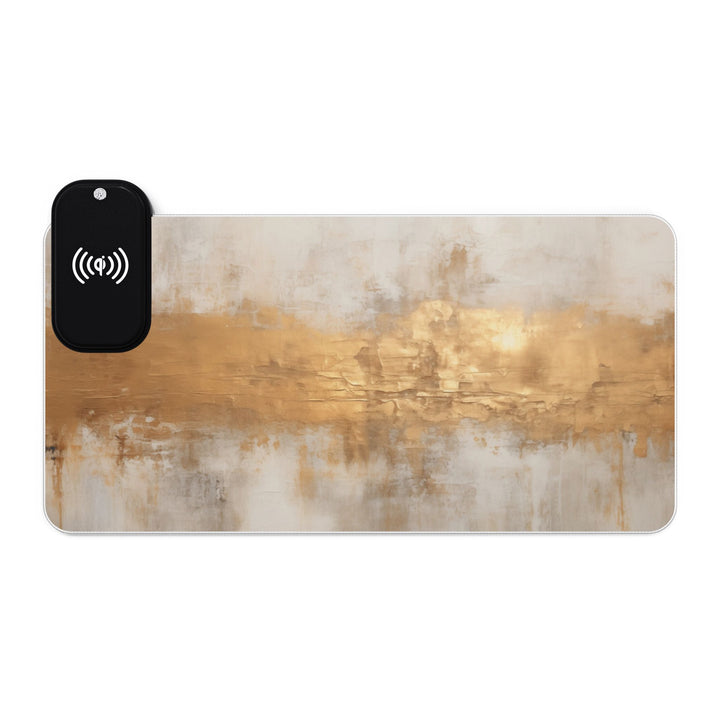 LED Canvas Gaming Mouse Pad, Wireless Charging