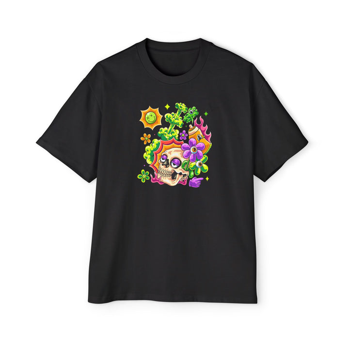 Skull & Floral Oversized Tee