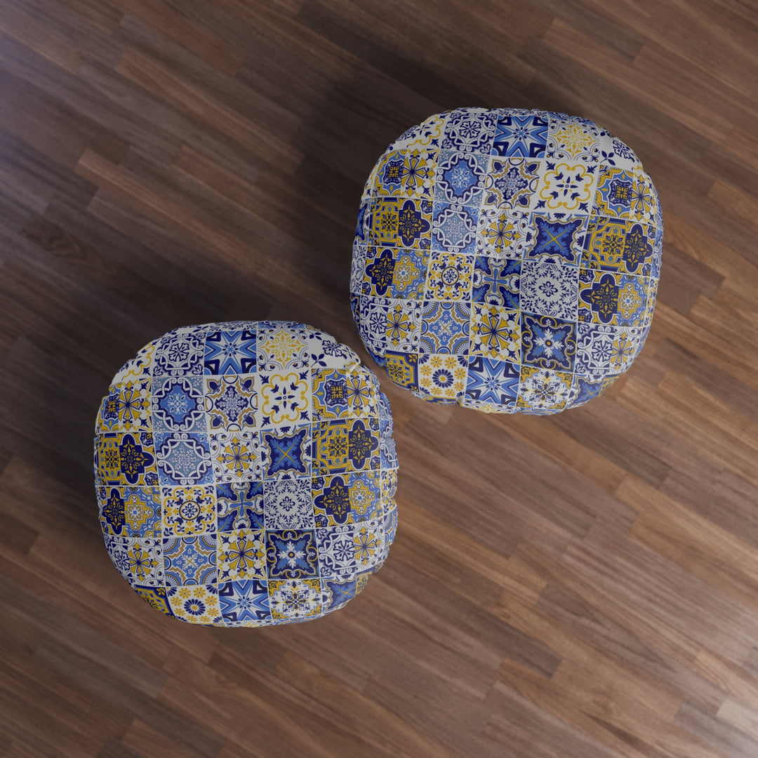 Porto Tufted Floor Pillow, Round