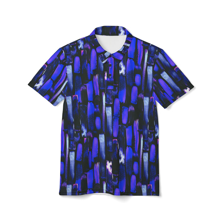 Vibrant Abstract Print Unisex Polo Shirt - Stylish Summer Casual Wear
