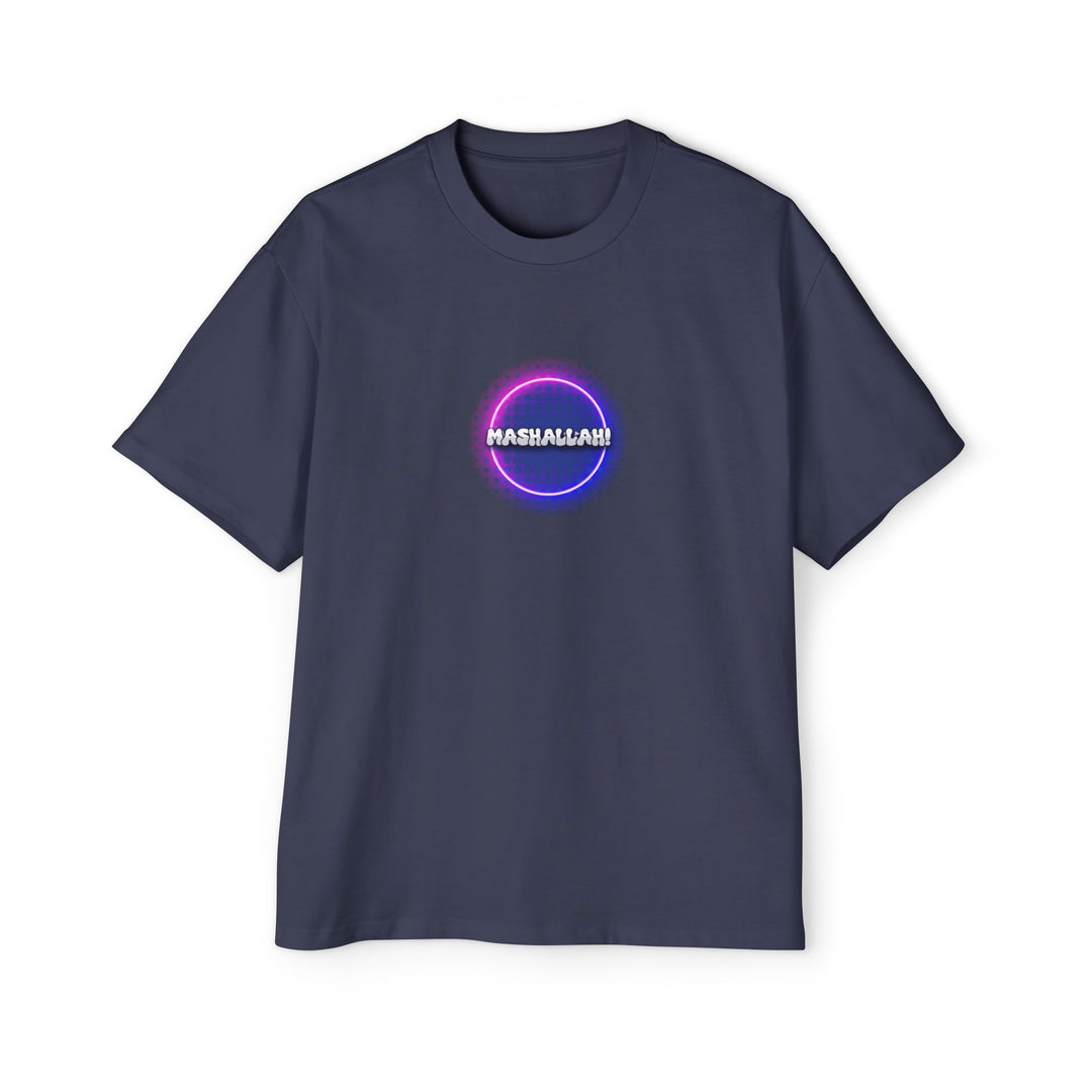 Graphic Oversized Tee - 'Mashallah' Design for Casual Style - Rizzlly