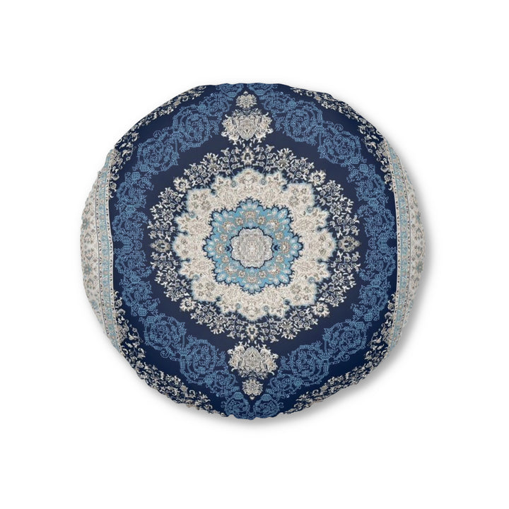 Boho Blue Tufted Floor Pillow