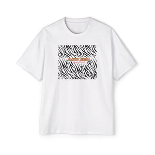 Trendy Oversized Zebra Print Tee for Men - Casual Streetwear