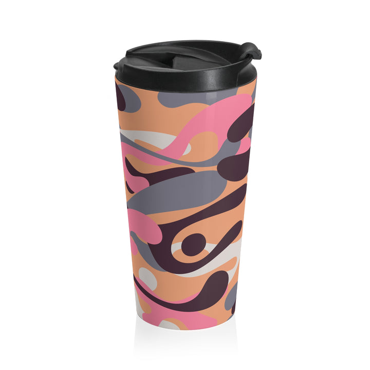 Stylish Pink Camo Stainless Steel Travel Mug